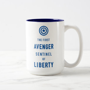 Avengers Classics   Captain America Typography Two-Tone Coffee Mug