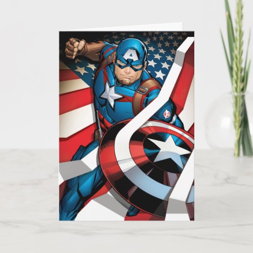 Avengers Classics  Captain America With Stripes Card