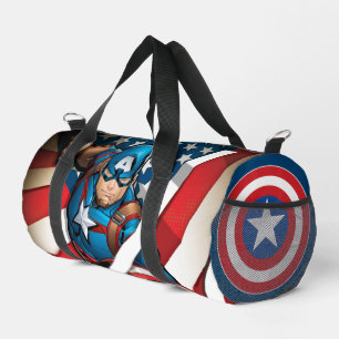 Avengers Classics   Captain America With Stripes Duffle Bag