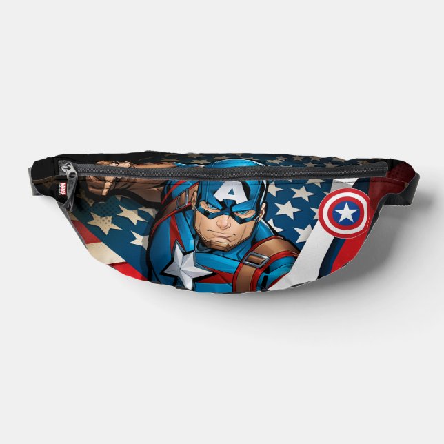 Avengers Classics | Captain America With Stripes Fanny Pack (Lay Down)