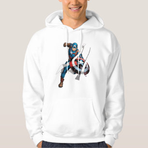 Avengers Classics   Captain America With Stripes Hoodie