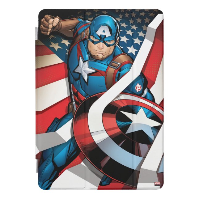 Avengers Classics | Captain America With Stripes iPad Pro Cover (Front)