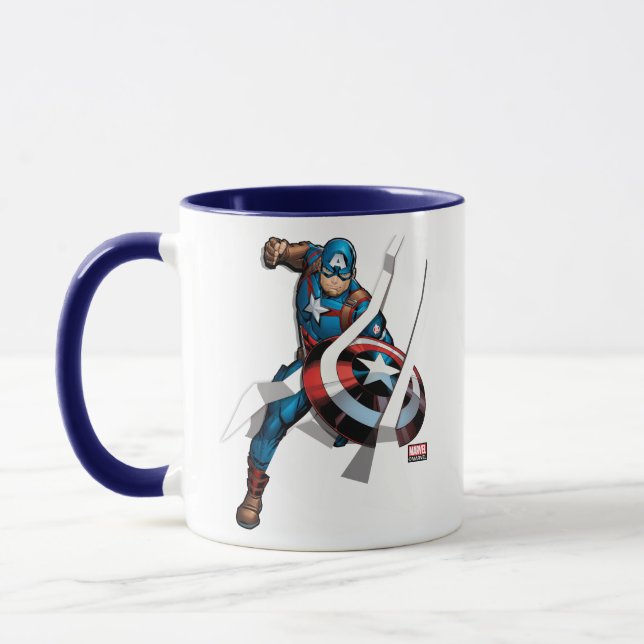 Avengers Classics | Captain America With Stripes Mug (Left)