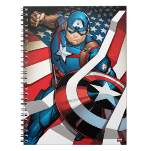Avengers Classics   Captain America With Stripes Notebook