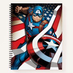Avengers Classics   Captain America With Stripes Notebook