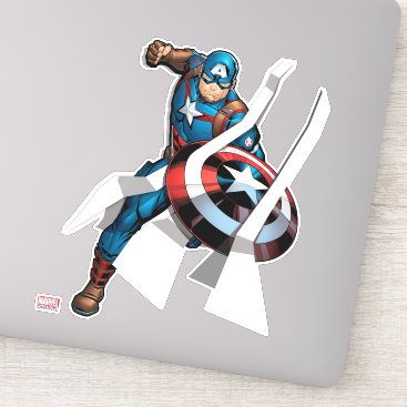 Avengers Classics | Captain America With Stripes Sticker Avengers Classics | Captain America With Stripes Sticker