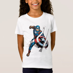 Avengers Classics   Captain America With Stripes T-Shirt