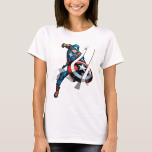 Avengers Classics   Captain America With Stripes T-Shirt