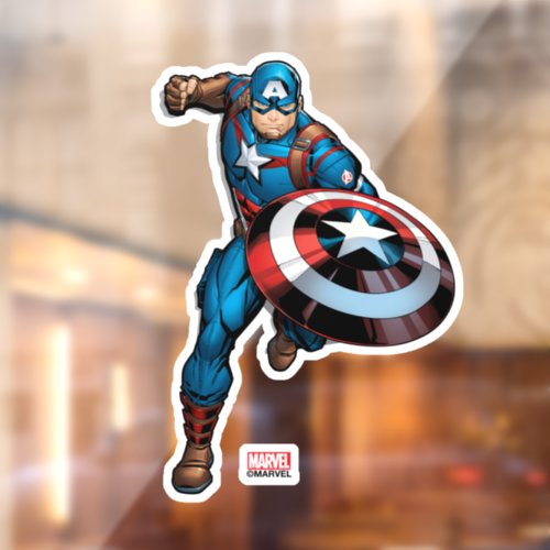 Avengers Classics  Captain America With Stripes Window Cling