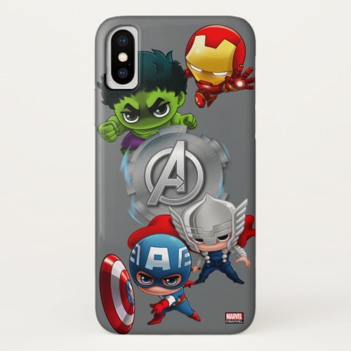 Avengers Classics  Chibi Avengers Assembled iPhone X Case