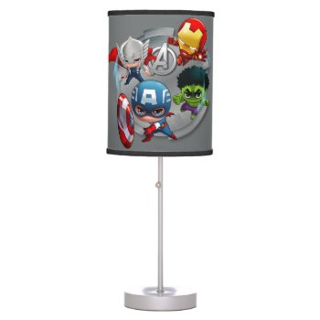 Avengers Classics | Chibi Avengers Assembled Table Lamp by avengersclassics at Zazzle