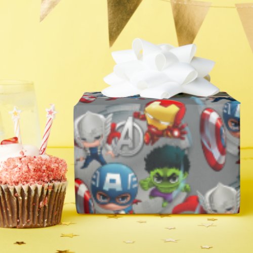 Avengers Classics  Chibi Avengers Assembled Wrapping Paper