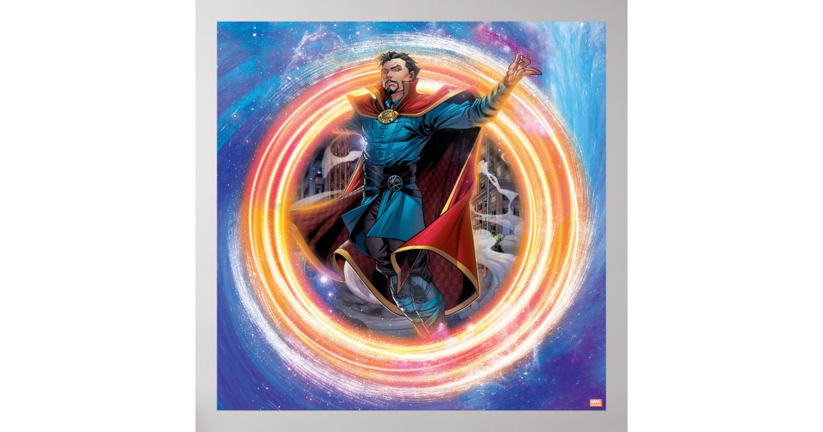Avengers Classics Doctor Strange In Portal Poster Zazzle Com