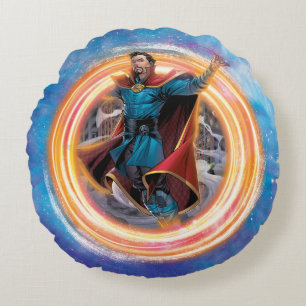 Avengers Classics   Doctor Strange In Portal Round Pillow