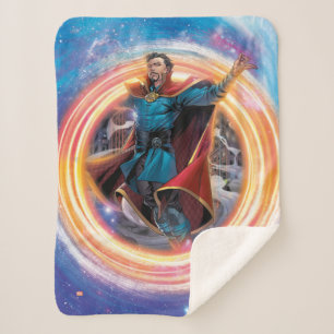 Avengers Classics   Doctor Strange In Portal Sherpa Blanket
