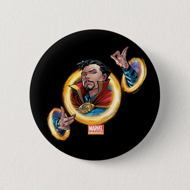 Avengers Classics | Doctor Strange Through Portals Button (Front)