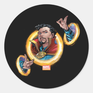 Avengers Classics   Doctor Strange Through Portals Classic Round Sticker