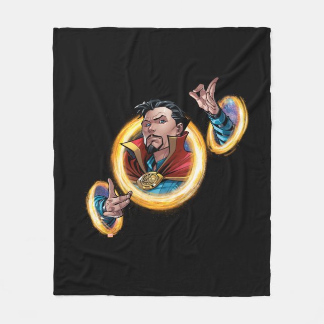 Avengers Classics | Doctor Strange Through Portals Fleece Blanket (Front)
