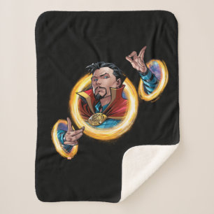 Avengers Classics   Doctor Strange Through Portals Sherpa Blanket