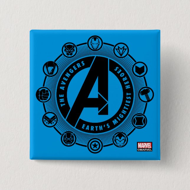 Avengers Classics | Earth's Mightiest Heroes Icons Button (Front)