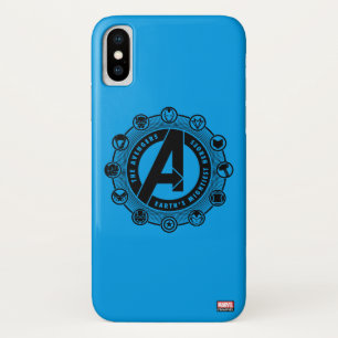 Avengers Classics   Earth's Mightiest Heroes Icons iPhone X Case