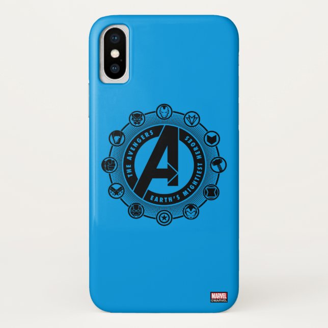 Avengers Classics | Earth's Mightiest Heroes Icons Case-Mate iPhone Case (Back)