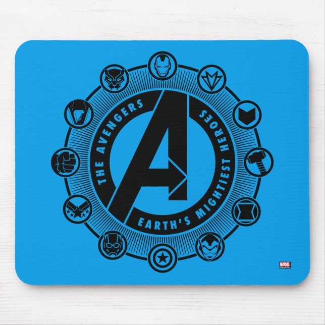 Avengers Classics | Earth's Mightiest Heroes Icons Mouse Pad (Front)