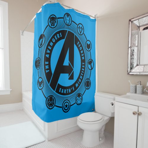 Avengers Classics  Earths Mightiest Heroes Icons Shower Curtain
