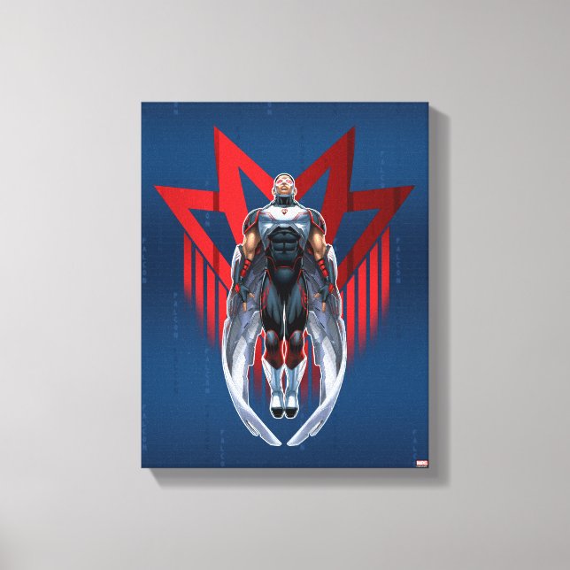 Avengers Classics | Falcon Icon Badge Canvas Print (Front)