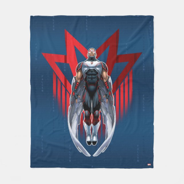 Avengers Classics | Falcon Icon Badge Fleece Blanket (Front)