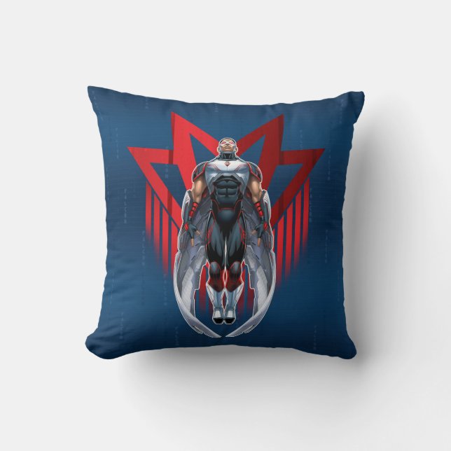 Avengers Classics | Falcon Icon Badge Throw Pillow (Front)