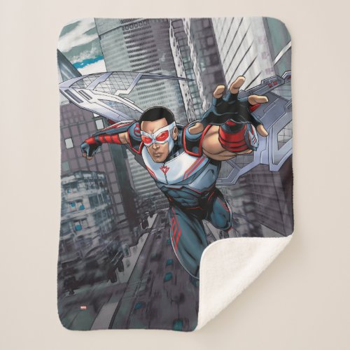 Avengers Classics  Falcon In Flight Sherpa Blanket