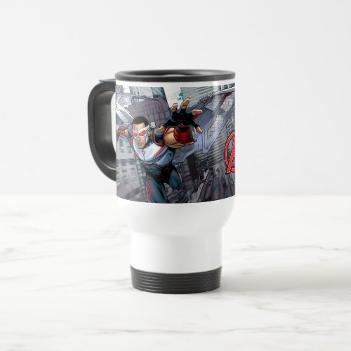 Avengers Classics  Falcon In Flight Travel Mug