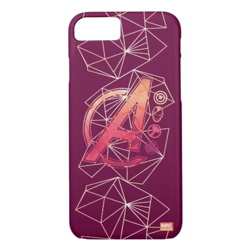 Avengers Classics  Geometric Avengers Icons iPhone 87 Case