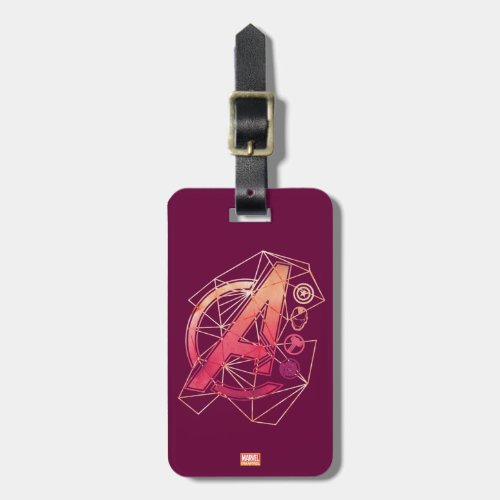 Avengers Classics  Geometric Avengers Icons Luggage Tag