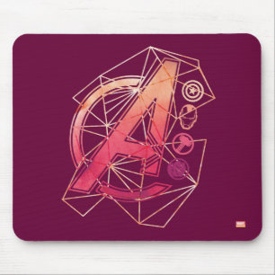 Avengers Classics   Geometric Avengers Icons Mouse Pad
