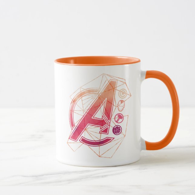 Avengers Classics | Geometric Avengers Icons Mug (Right)