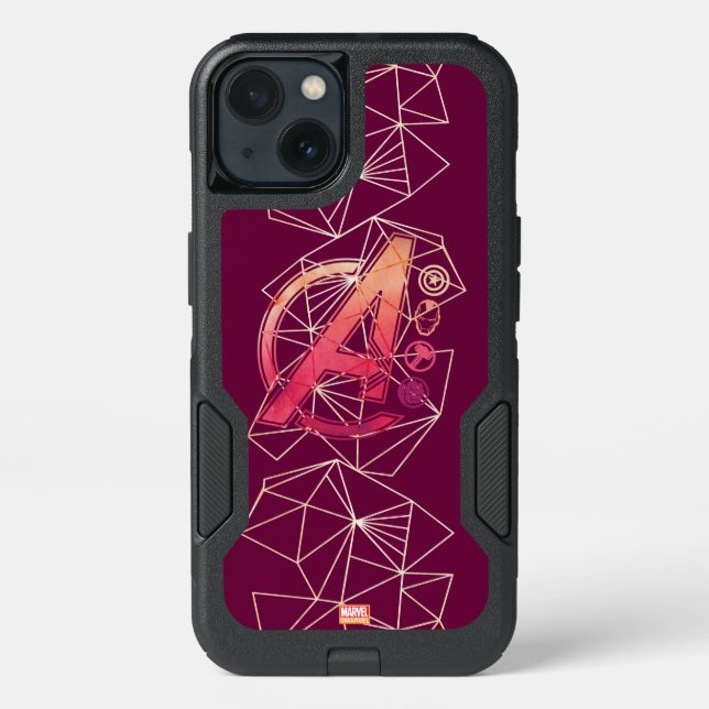 Avengers Classics | Geometric Avengers Icons Otterbox iPhone Case (Back)