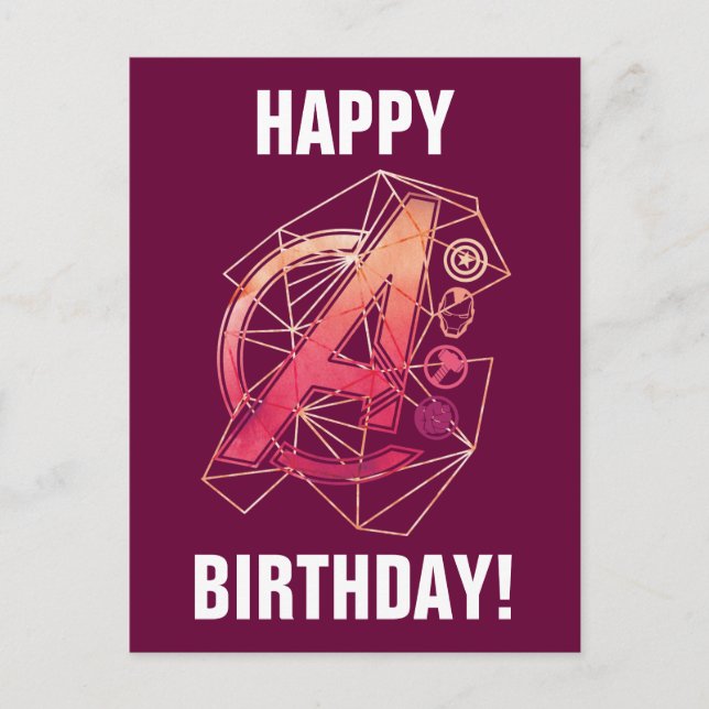 Avengers Classics | Geometric Avengers Icons Postcard (Front)
