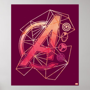 Avengers Classics   Geometric Avengers Icons Poster
