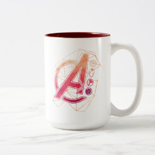 Avengers Classics   Geometric Avengers Icons Two-Tone Coffee Mug