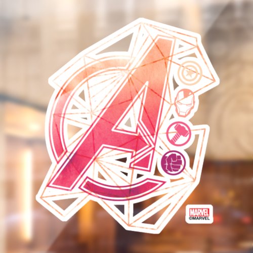 Avengers Classics  Geometric Avengers Icons Window Cling
