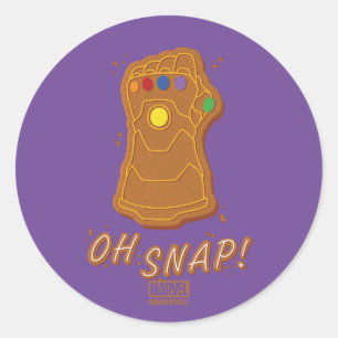 Avengers Classics Gingerbread Thanos Oh Snap! Classic Round Sticker