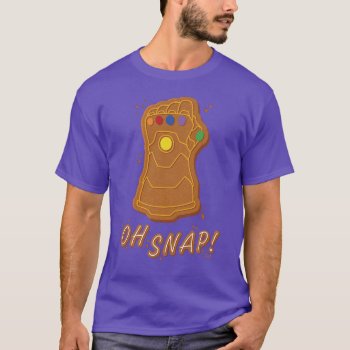 Avengers Classics | Gingerbread Thanos Oh Snap! T-shirt by avengersclassics at Zazzle