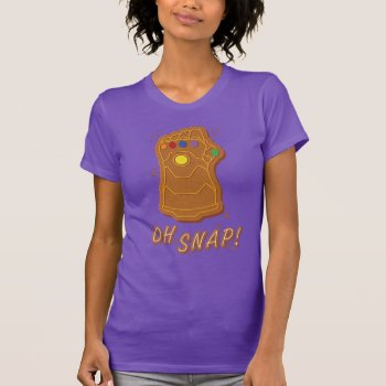 Avengers Classics | Gingerbread Thanos Oh Snap! T-shirt by avengersclassics at Zazzle