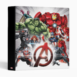 Avengers Classics   Glowing Logo Avengers Group 3 Ring Binder
