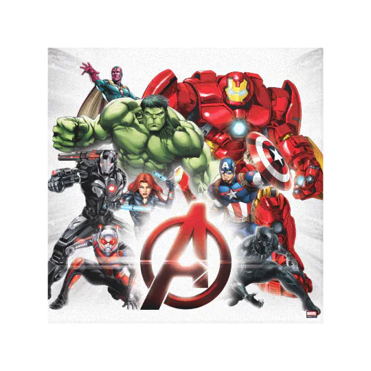 avengers classics glowing logo avengers group canvas print zazzle com