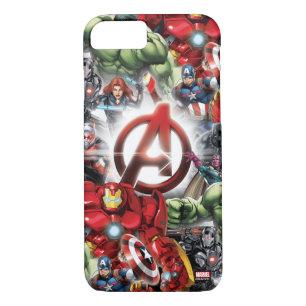 Avengers Classics Glowing Logo Avengers Group iPhone 8/7 Case