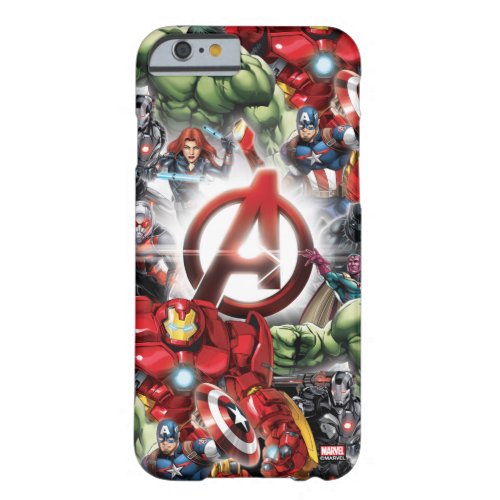 Avengers Classics  Glowing Logo Avengers Group Barely There iPhone 6 Case