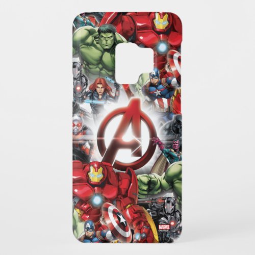 Avengers Classics  Glowing Logo Avengers Group Case_Mate Samsung Galaxy S9 Case